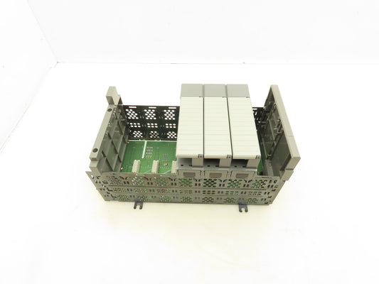 Allen Bradley SLC500 7 Slot Modular Chassis With 3 Card Slot Fillers Ser.B