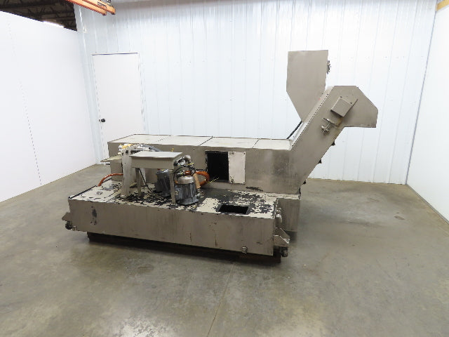 Syst Scraper Belt Chip Conveyor Coolant Recovery 3-Pump Filtration Tank