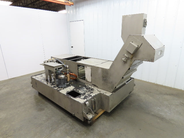 Syst Scraper Belt Chip Conveyor Coolant Recovery 3-Pump Filtration Tank
