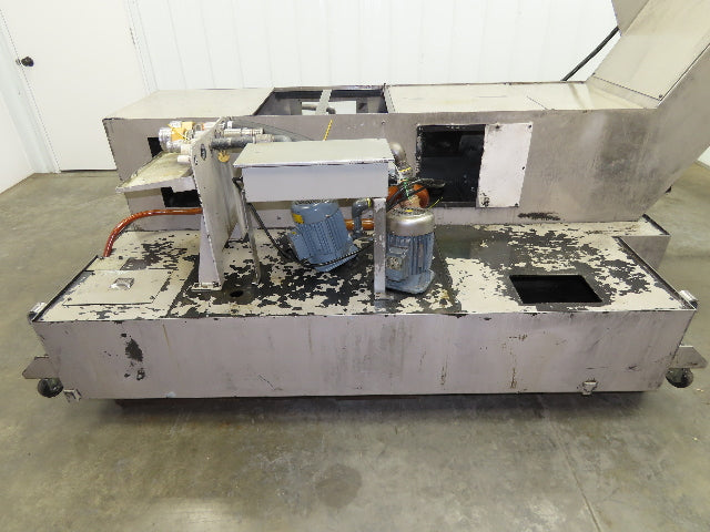 Syst Scraper Belt Chip Conveyor Coolant Recovery 3-Pump Filtration Tank