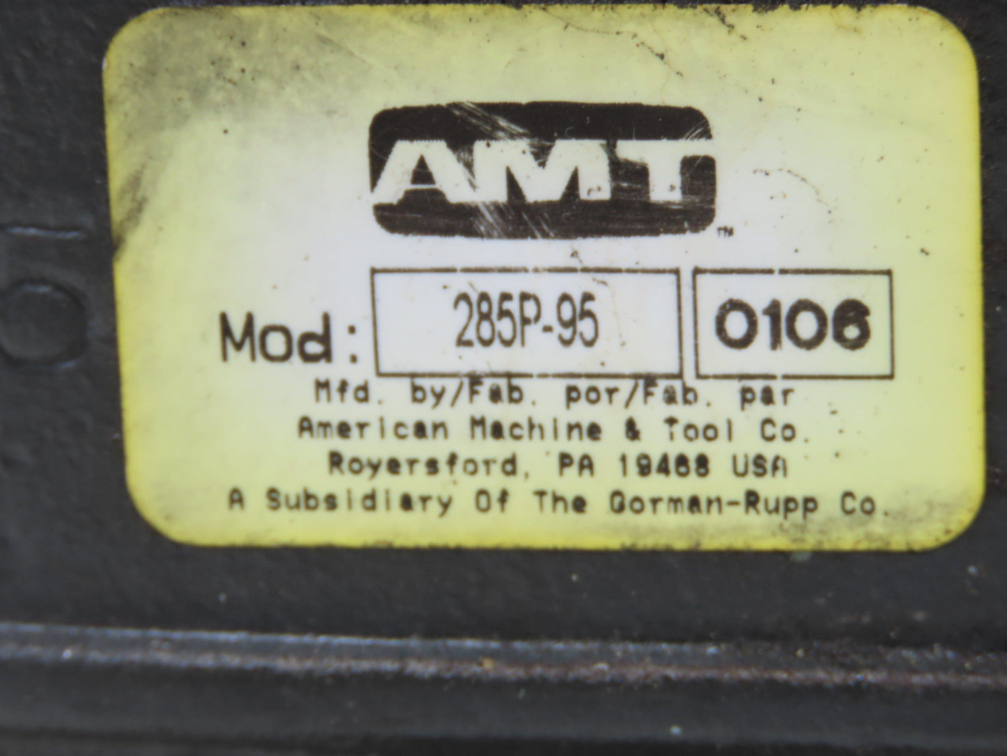 AMT 285P-95 Self-Priming Centrifugal Pump 65gpm 3/4Hp 230/460V 3PH 1.25" NPT