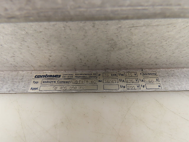 Contraves ADB/F415.60 Varidyn Compact DC Drive 60A 290/415/435V