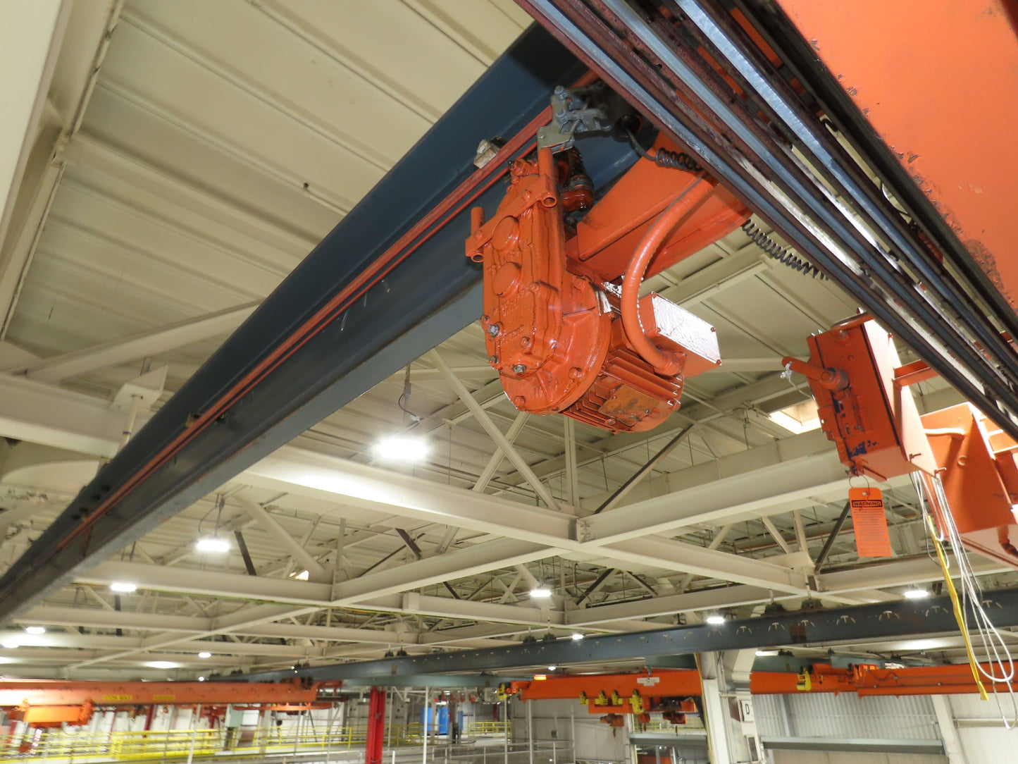 P&H 1 Ton Single Girder Underhung Bridge Crane 28' Span