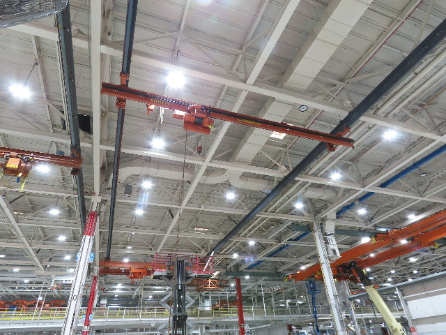 P&H 1 Ton Single Girder Underhung Bridge Crane 28' Span