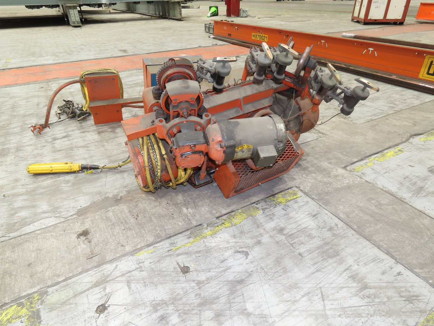 Cleveland Tramrail P&H 1 Ton Single Girder Underhung Bridge Crane 28' Span