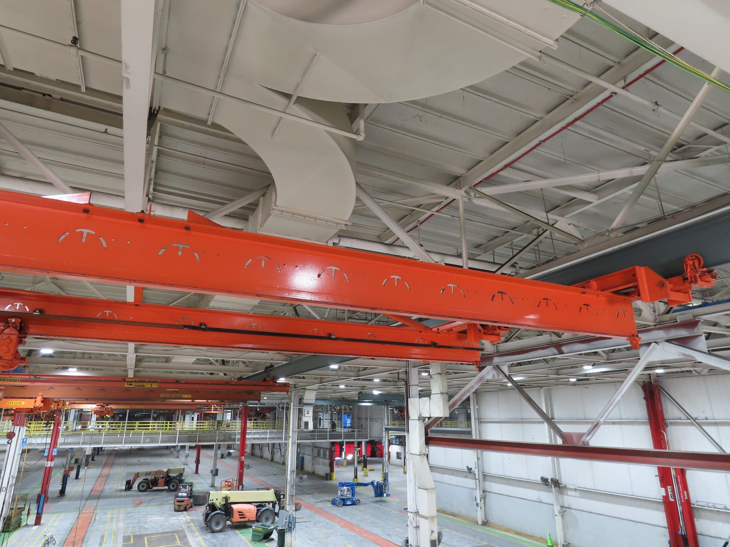 Cleveland Tramrail P&H 7.5 Ton Double Girder Bridge Crane 28' Span w/Remote