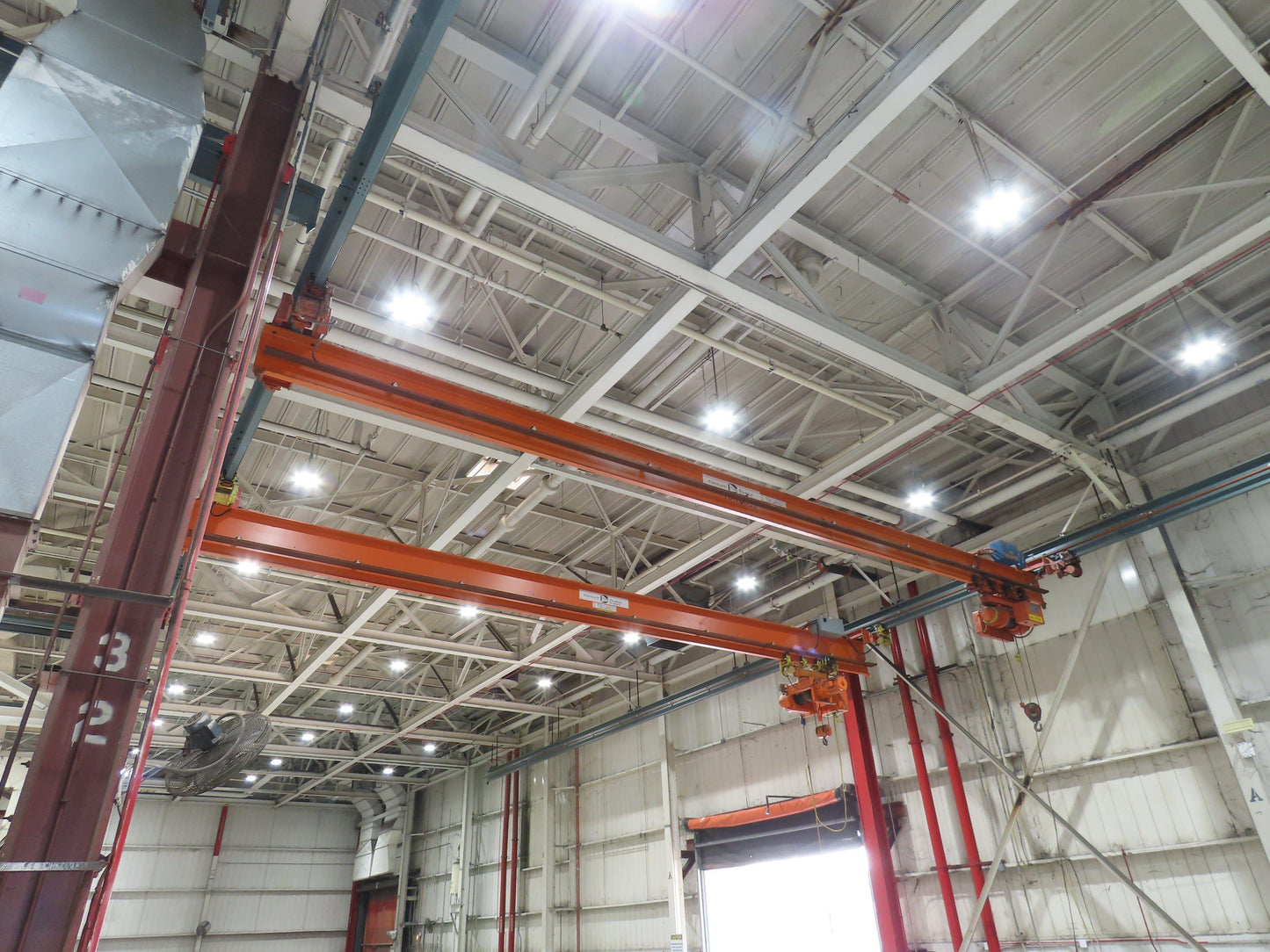 Cleveland Tramrail P&H 3 Ton Single Girder Underhung Bridge Crane 43' 8" Span