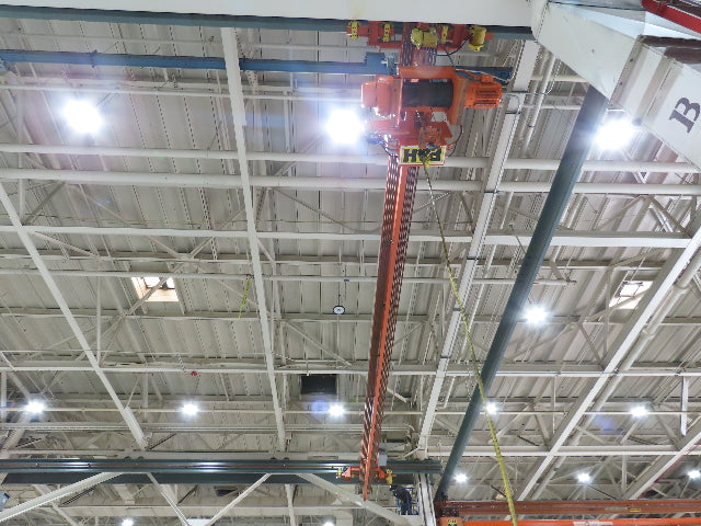 Cleveland Tramrail P&H 5 Ton Single Girder Underhung Bridge Crane 45' 10" Span