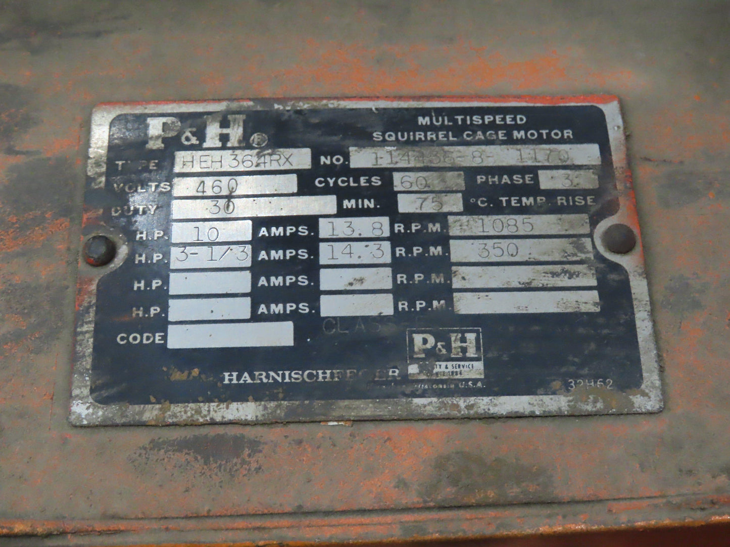 Cleveland Tramrail P&H 7.5 Ton Double Girder Underhung Bridge Crane 45' 10" Span