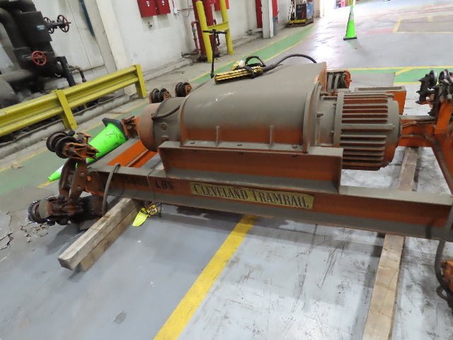 Cleveland Tramrail P&H 7.5 Ton Double Girder Underhung Bridge Crane 45' 10" Span