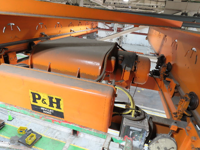 Cleveland Tramrail P&H 7.5 Ton Double Girder Underhung Bridge Crane 45' 10" Span