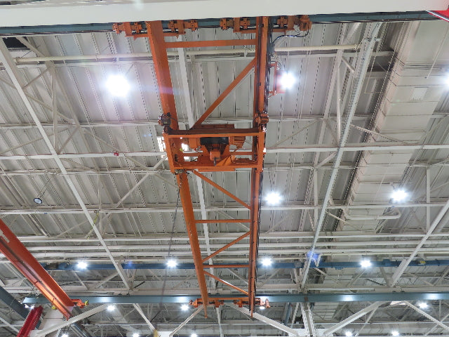 Cleveland Tramrail P&H 7.5 Ton Double Girder Underhung Bridge Crane 45' 10" Span