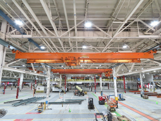 Cleveland Tramrail P&H 7.5 Ton Double Girder Underhung Bridge Crane 45' 10" Span