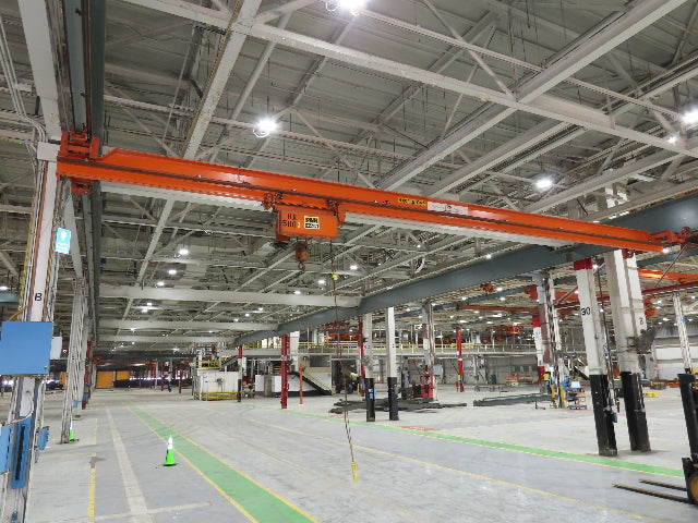 Cleveland Tramrail P&H 2 Ton Single Girder Underhung Bridge Crane 45' 10" Span