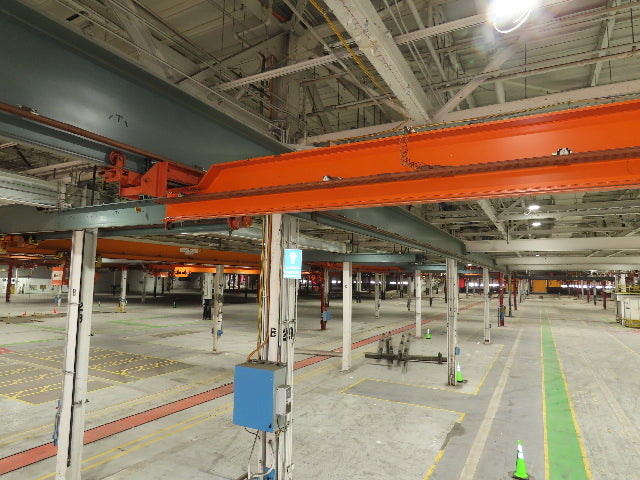 Cleveland Tramrail P&H 2 Ton Single Girder Underhung Bridge Crane 45' 10" Span