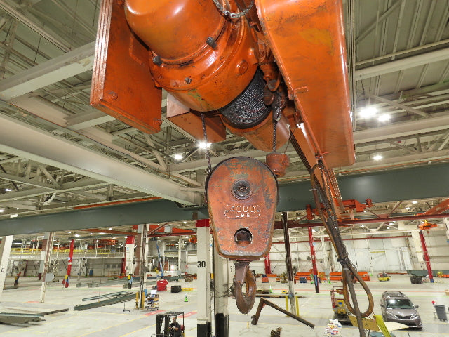 Cleveland Tramrail P&H 2 Ton Single Girder Underhung Bridge Crane 45' 10" Span