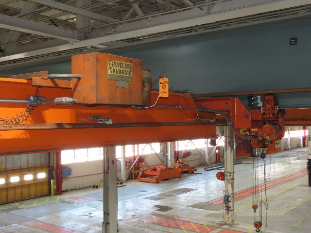 Cleveland Tramrail P&H 2 Ton Single Girder Underhung Bridge Crane 45' 10" Span