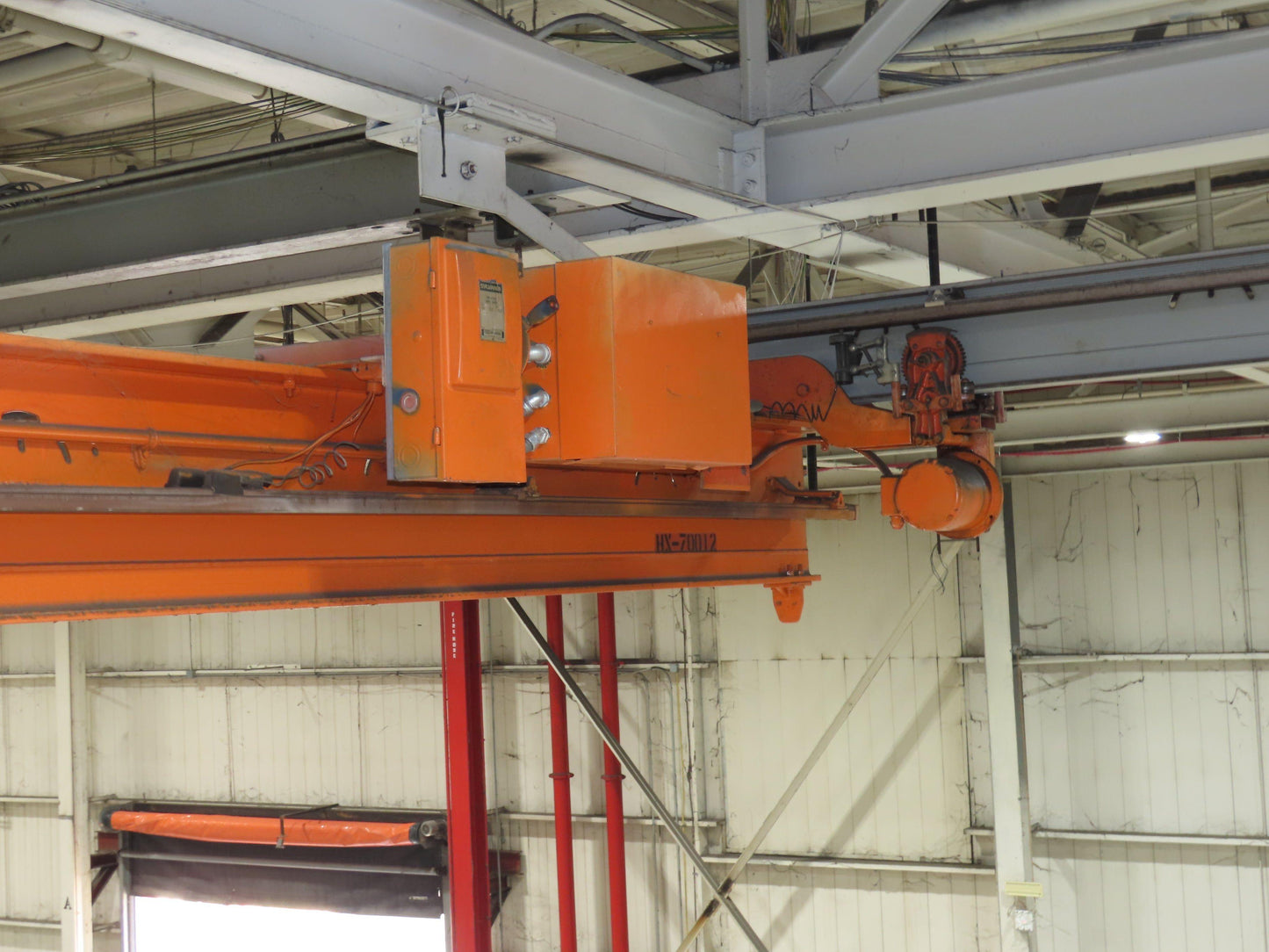 Cleveland Tramrail P&H 1 Ton Single Girder Underhung Bridge Crane 45' 10" Span