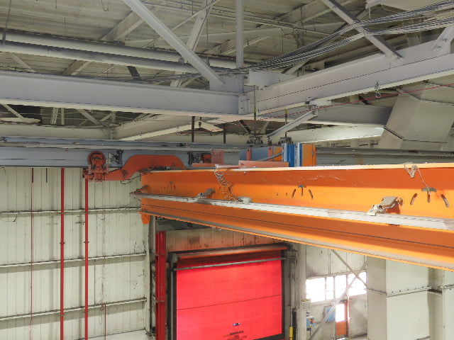Cleveland Tramrail P&H 1 Ton Single Girder Underhung Bridge Crane 45' 10" Span