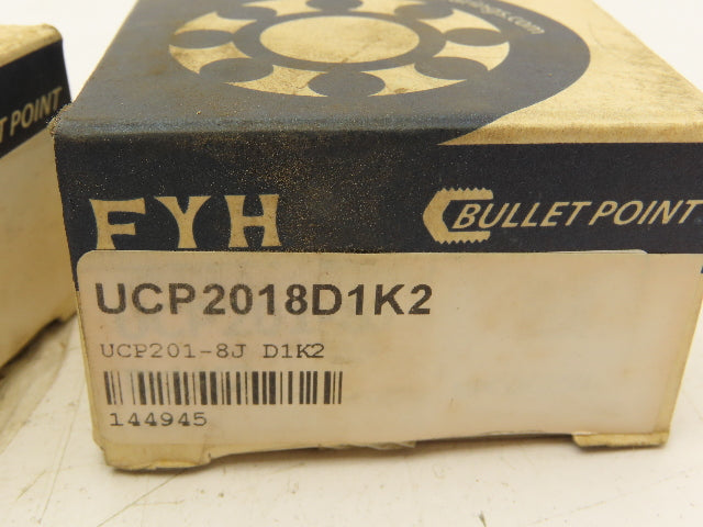 FYH UCP201-8J D1K2 Pillow Block Bearing 1/2" Bore Self Aligning 2 Bolt Lot Of 4