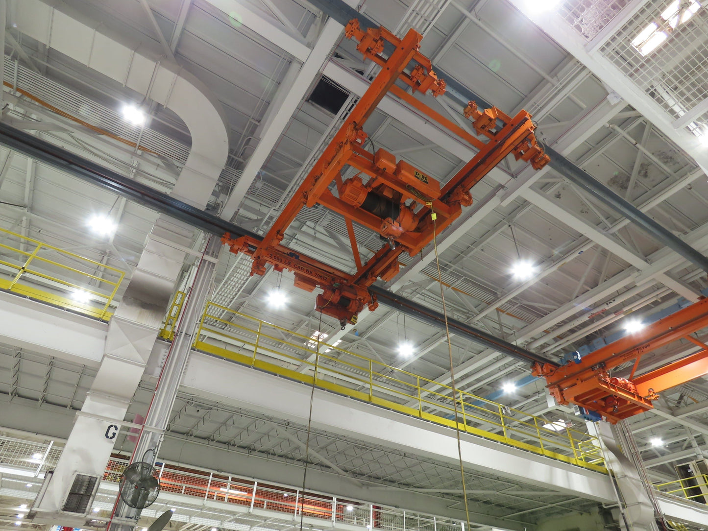 Cleveland Tramrail 7.5 Ton Double Girder Bridge Crane 18' 3" Span w/Remote