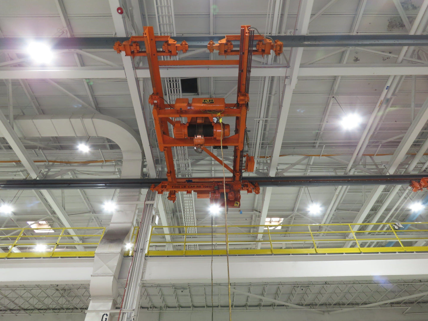 Cleveland Tramrail 7.5 Ton Double Girder Bridge Crane 18' 3" Span w/Remote