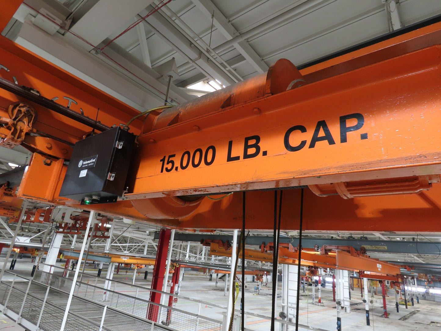 Cleveland Tramrail 7.5 Ton Double Girder Bridge Crane 18' 3" Span w/Remote