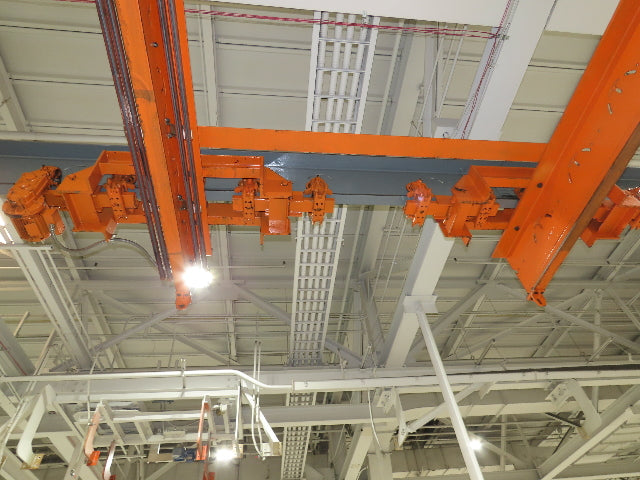 Cleveland Tramrail 7.5 Ton Double Girder Bridge Crane 18' 3" Span w/Remote