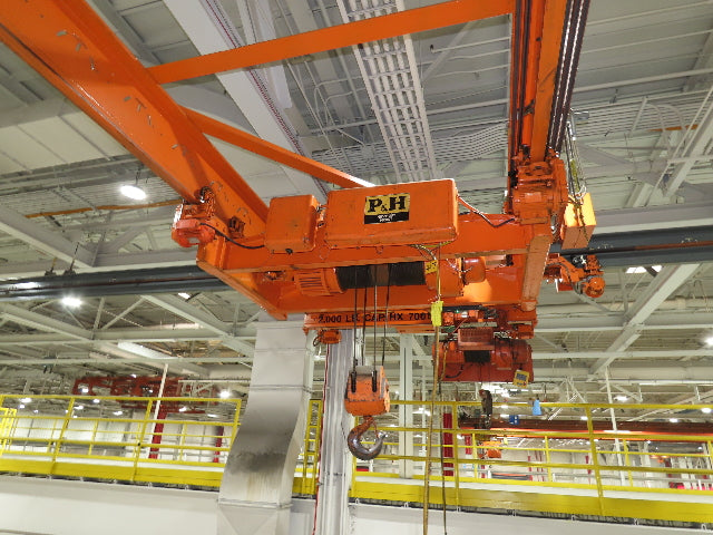 Cleveland Tramrail 7.5 Ton Double Girder Bridge Crane 18' 3" Span w/Remote