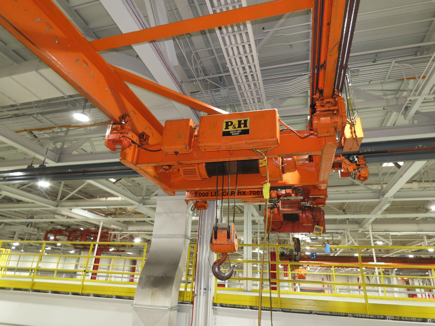 Cleveland Tramrail 7.5 Ton Double Girder Bridge Crane 18' 3" Span w/Remote