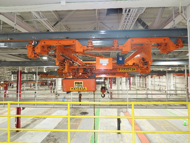 Cleveland Tramrail 7.5 Ton Double Girder Bridge Crane 18' 3" Span w/Remote