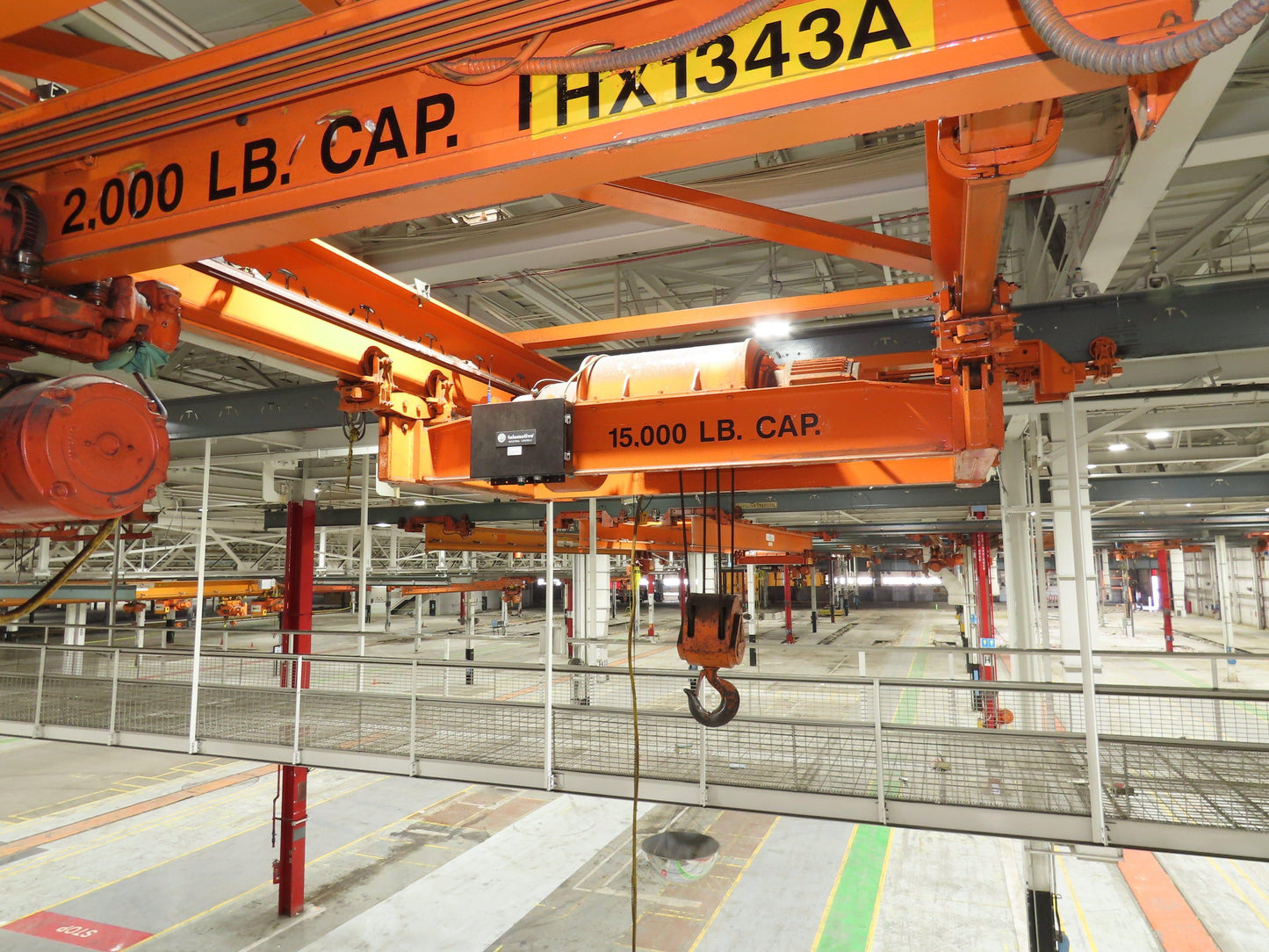 Cleveland Tramrail 7.5 Ton Double Girder Bridge Crane 18' 3" Span w/Remote