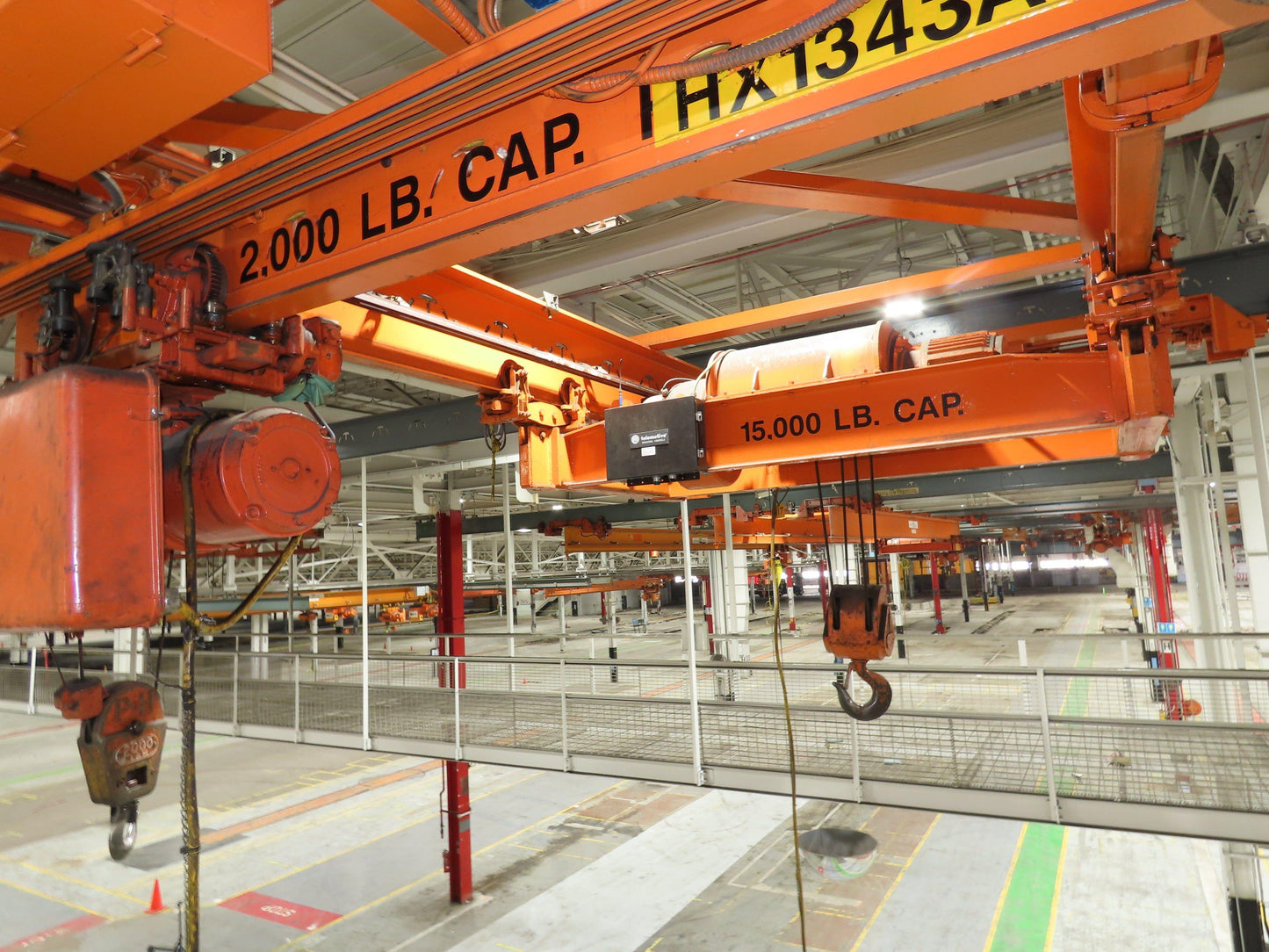 Cleveland Tramrail 7.5 Ton Double Girder Bridge Crane 18' 3" Span w/Remote