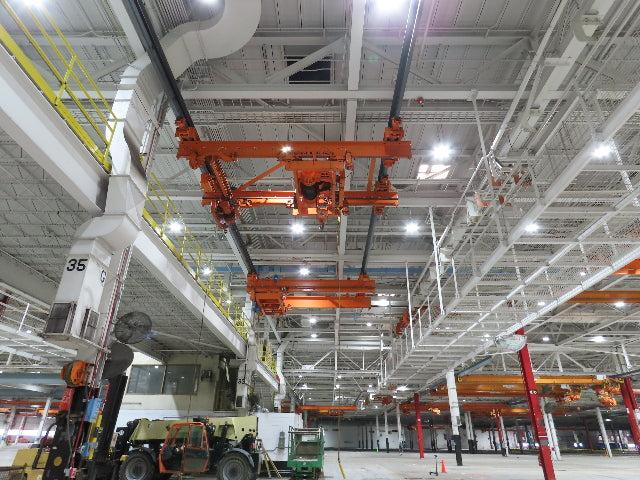 Cleveland Tramrail 7.5 Ton Double Girder Bridge Crane 18' 3" Span w/Remote