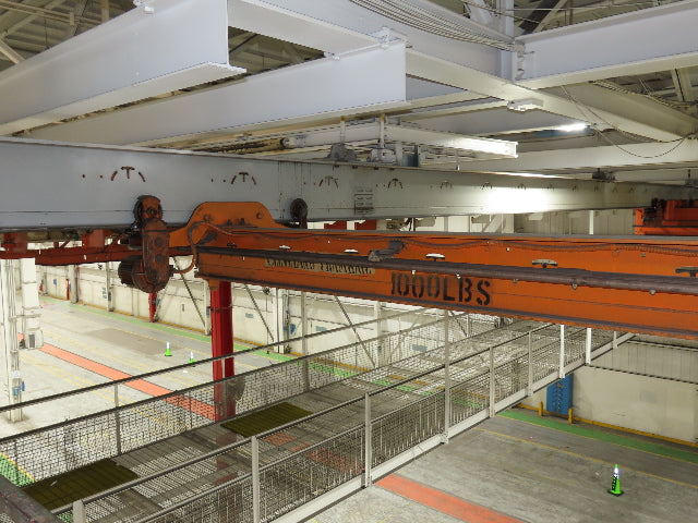 Cleveland Tramrail P&H 1/2 Ton Single Girder Underhung Bridge Crane 18' 3" Span
