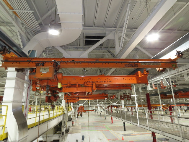 Cleveland Tramrail P&H 1/2 Ton Single Girder Underhung Bridge Crane 18' 3" Span