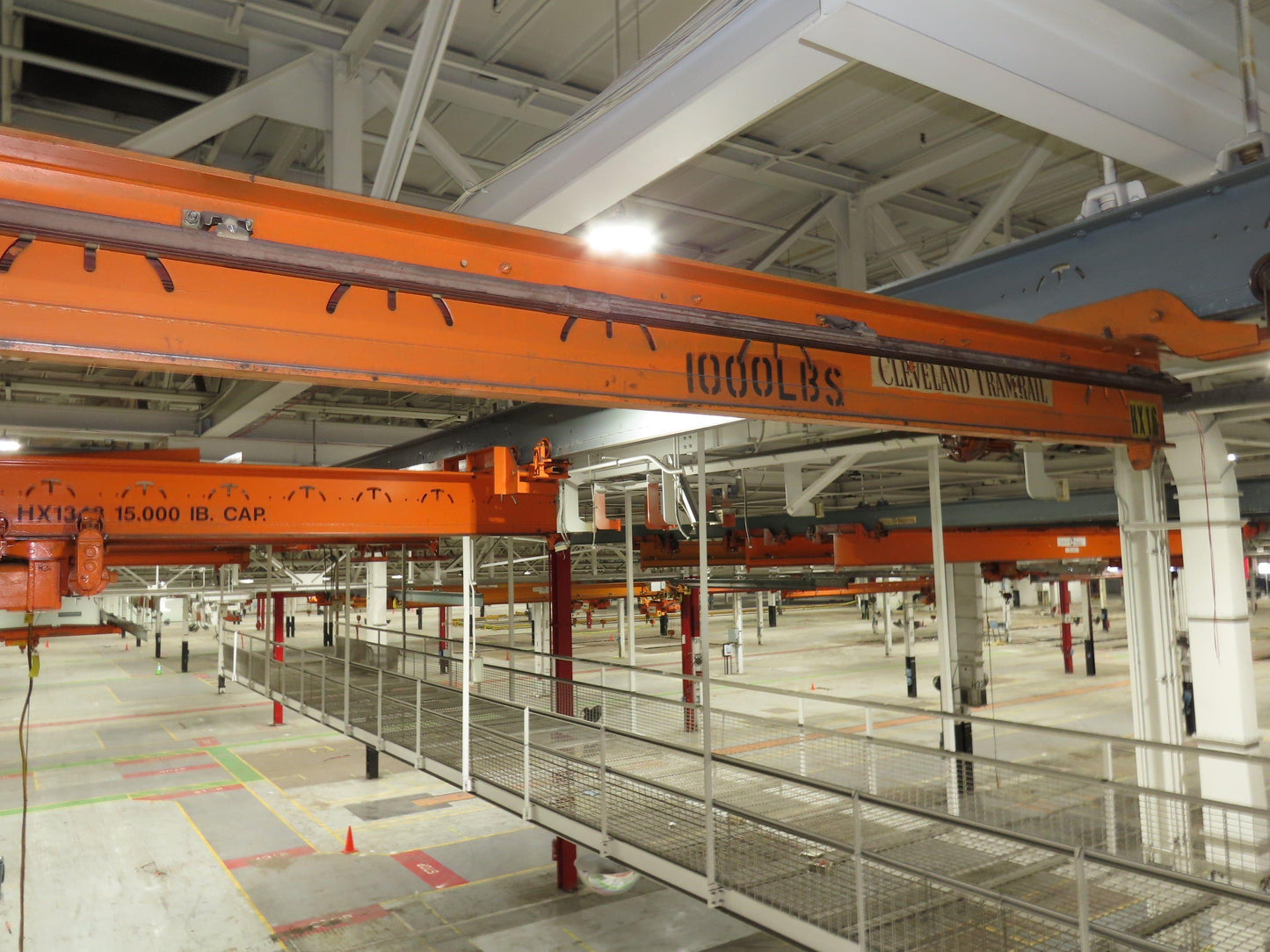 Cleveland Tramrail P&H 1/2 Ton Single Girder Underhung Bridge Crane 18' 3" Span