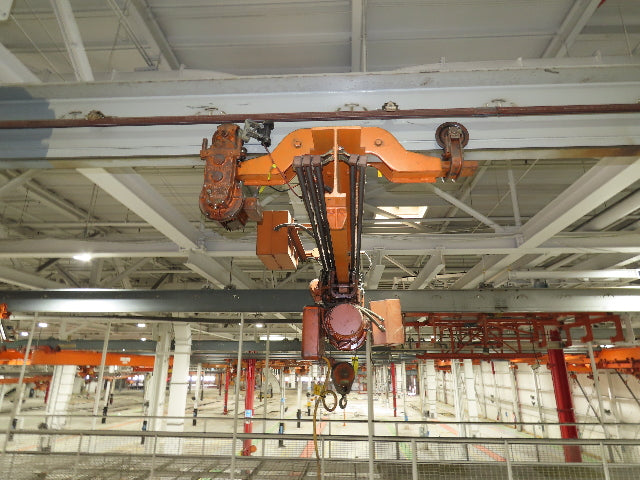 Cleveland Tramrail P&H 1/2 Ton Single Girder Underhung Bridge Crane 18' 3" Span