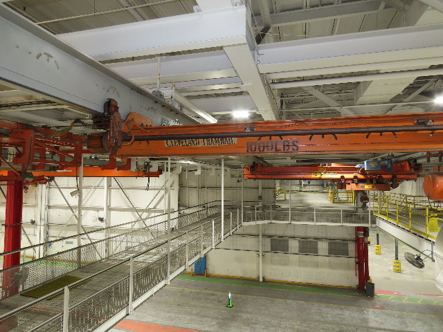 Cleveland Tramrail P&H 1/2 Ton Single Girder Underhung Bridge Crane 18' 3" Span
