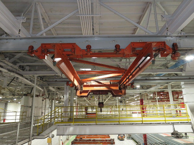 Cleveland Tramrail 11 Ton Double Girder Underhung Bridge Crane 18' 3" Span