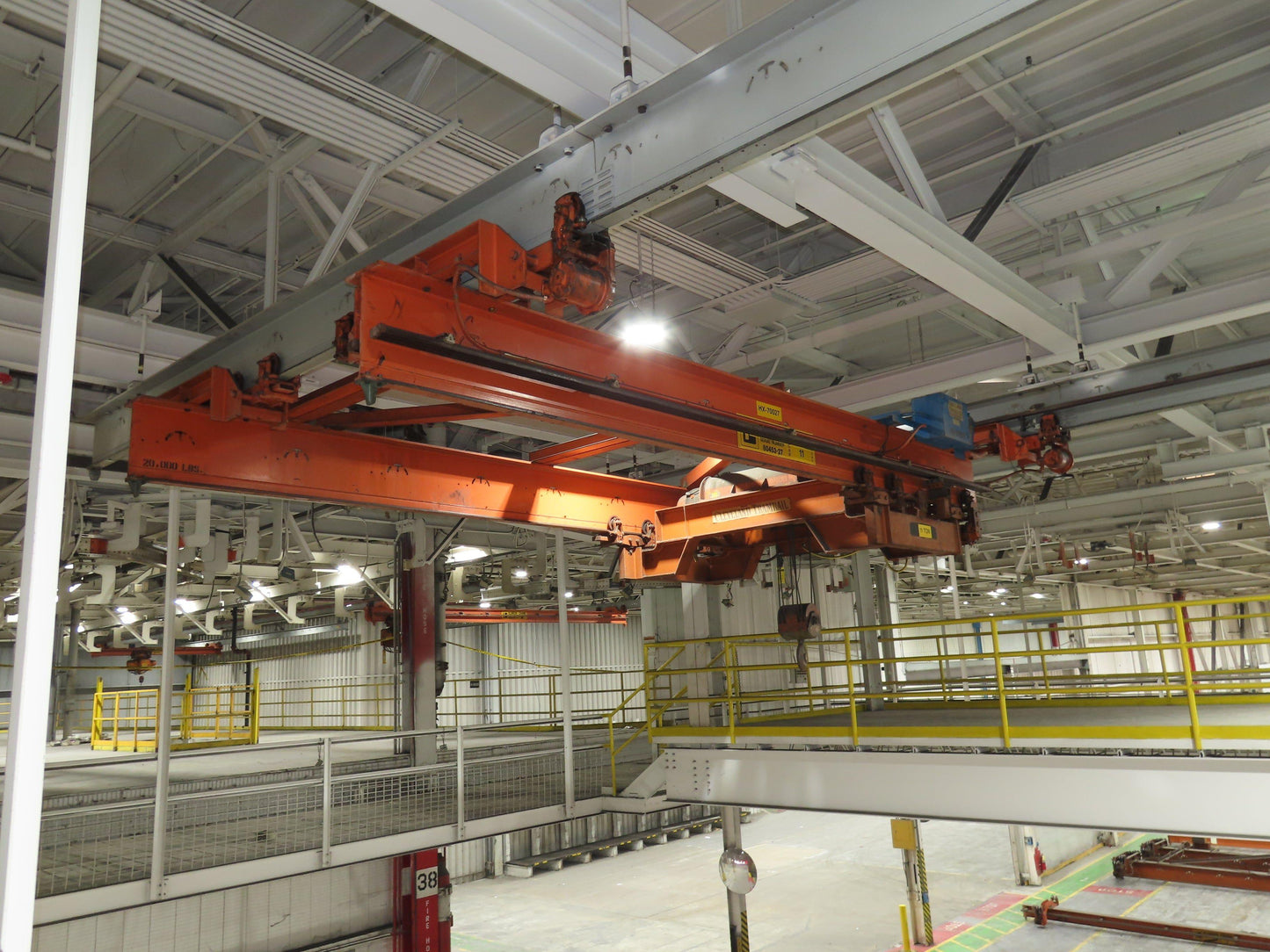 Cleveland Tramrail 11 Ton Double Girder Underhung Bridge Crane 18' 3" Span