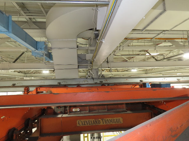 Cleveland Tramrail 11 Ton Double Girder Underhung Bridge Crane 18' 3" Span