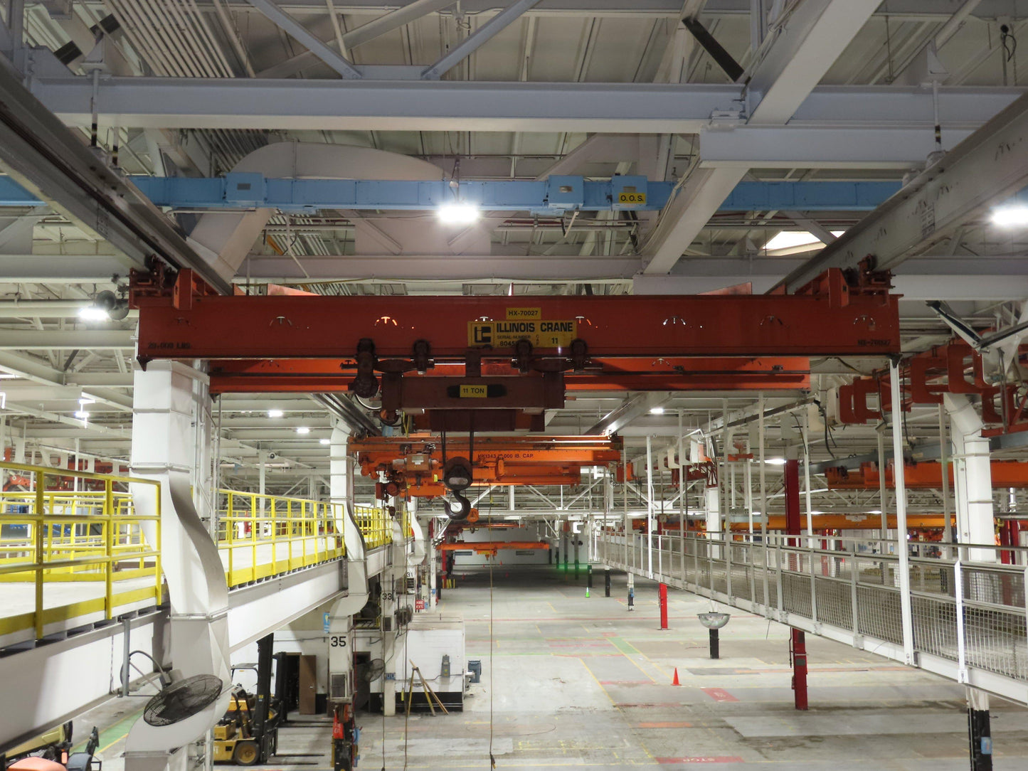 Cleveland Tramrail 11 Ton Double Girder Underhung Bridge Crane 18' 3" Span