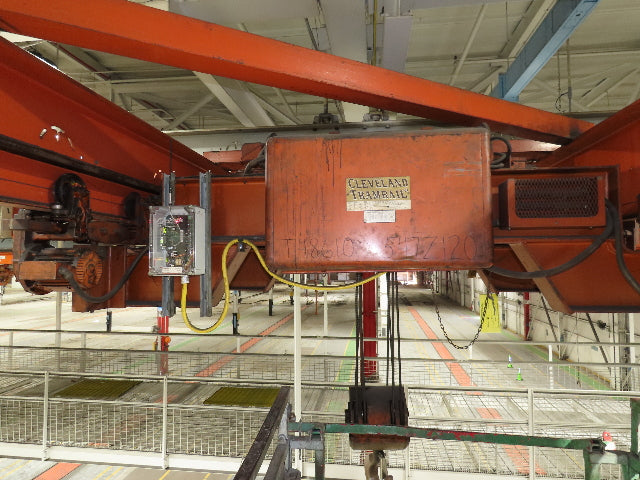 Cleveland Tramrail 11 Ton Double Girder Underhung Bridge Crane 18' 3" Span