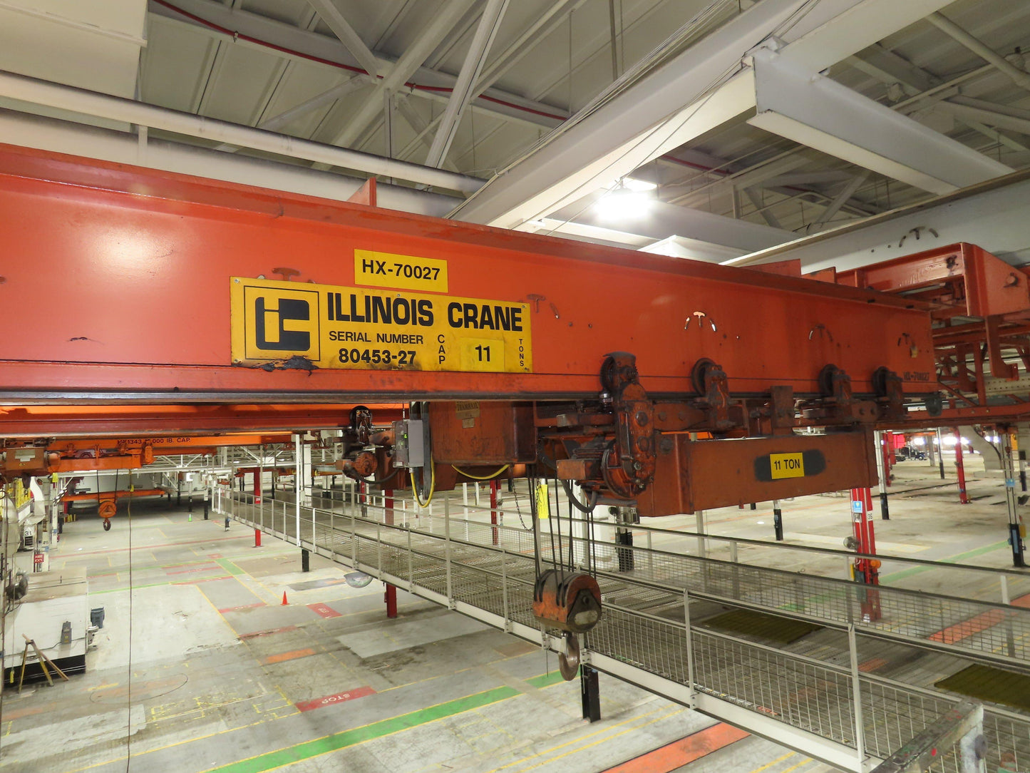 Cleveland Tramrail 11 Ton Double Girder Underhung Bridge Crane 18' 3" Span