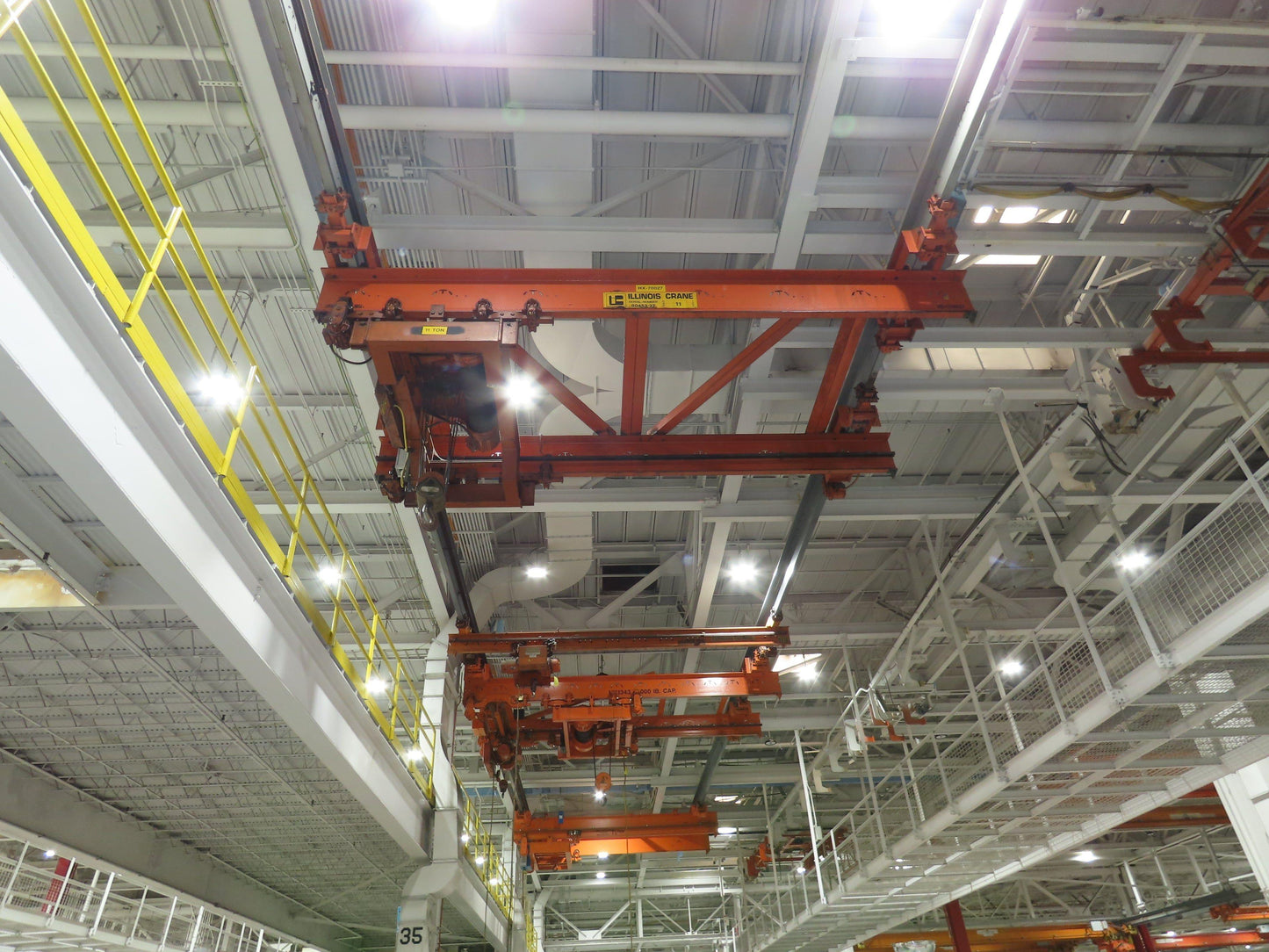 Cleveland Tramrail 11 Ton Double Girder Underhung Bridge Crane 18' 3" Span