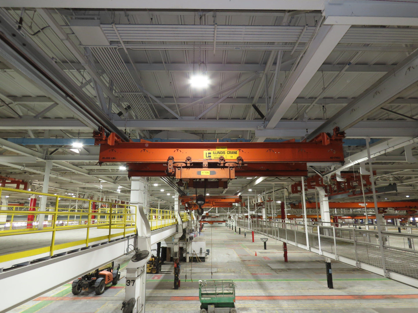 Cleveland Tramrail 11 Ton Double Girder Underhung Bridge Crane 18' 3" Span