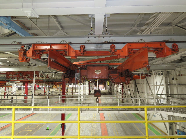 Cleveland Tramrail 11 Ton Double Girder Underhung Bridge Crane 18' 3" Span