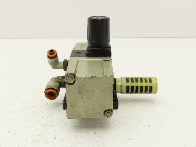 SMC NVBA1110-T02N Pneumatic Booster Regulator Air Valve 1/4" NPT 14-140 PSI