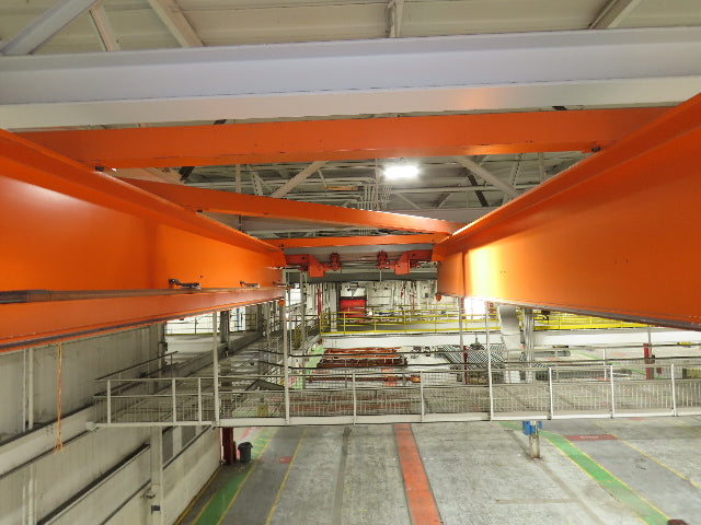 Cleveland Tramrail P&H 10 Ton Double Girder Underhung Bridge Crane 45' 10" Span